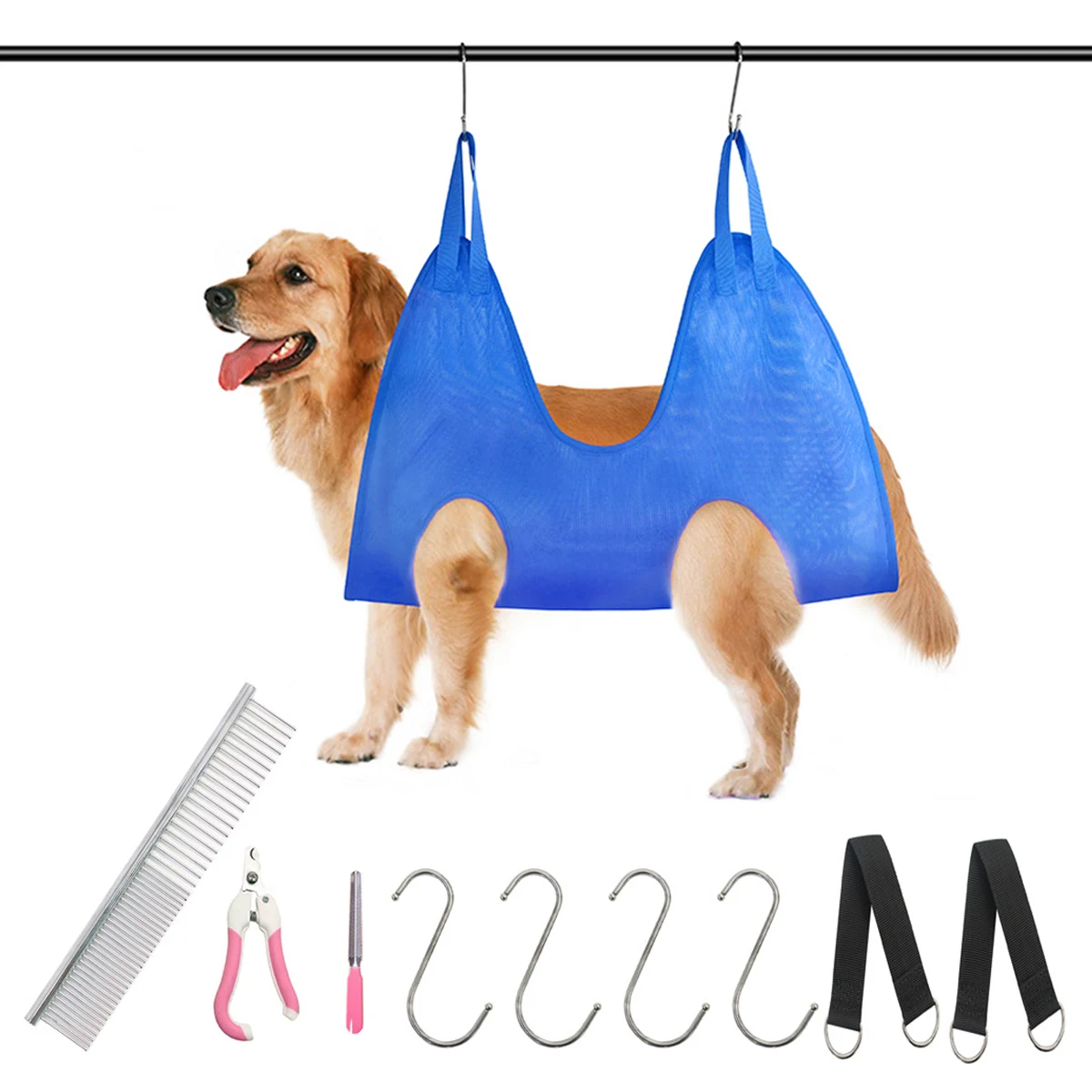 

9 PCS/set Pet Cat Grooming Hammock Helper Cat Grooming Hammocls Restraint Bag Puppy Dog Cat Nail Clip Trimming Bathing Bag