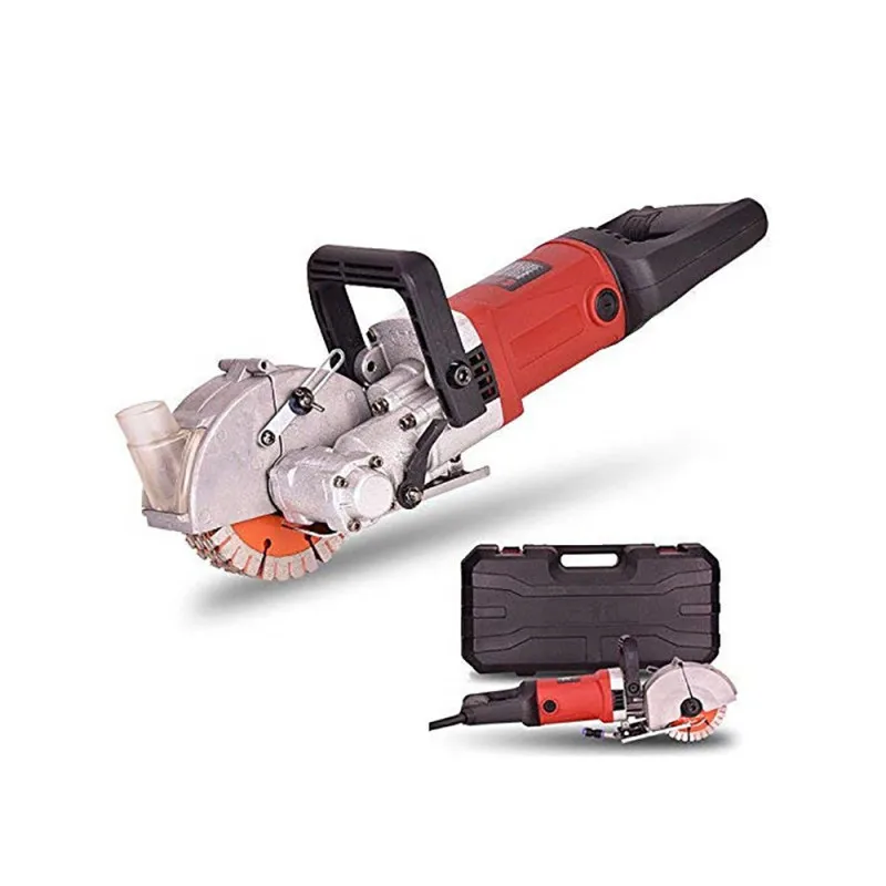 

Wall Groove Cutting Machine Electric Wall Chaser Saw Blades Industrial Slot Brick Concrete Granite Marble In Box 4000W 6500RPM