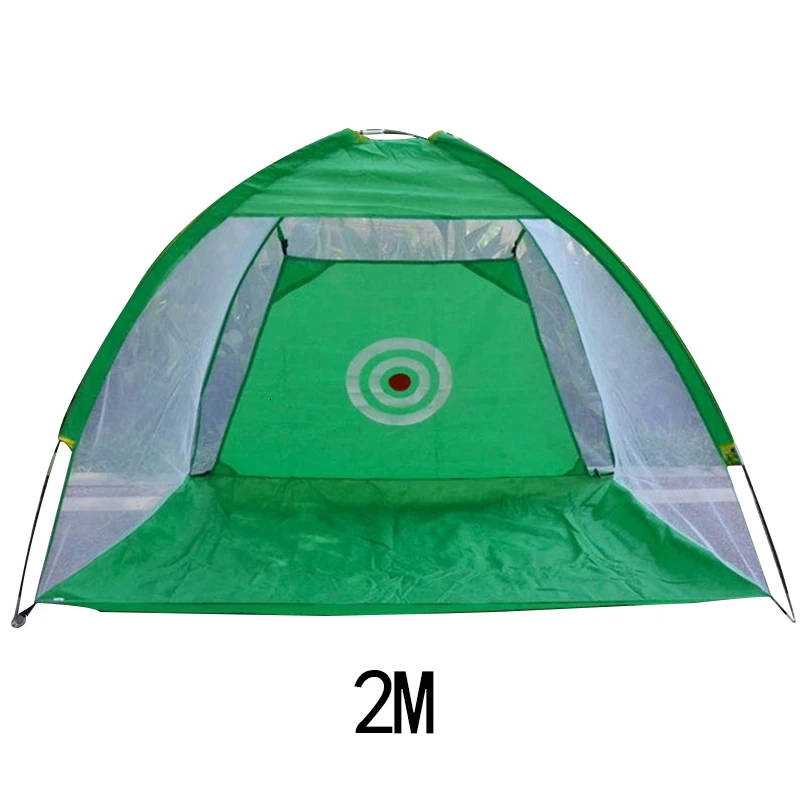 Green 2m PGM Крытый Открытый складной Гольф Практика сетка для гольфа удара клетка сад Луг практика палатка для гольфа тренировочное оборудование - Цвет: Green 2m