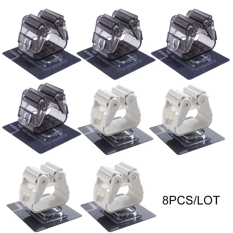8pcs 8 шт./лот подставка для швабры держатель настенный метла вешалка для хранения вешалок Швабра клей крюк кухня ванная комната аксессуары инструменты - Цвет: 8pcs