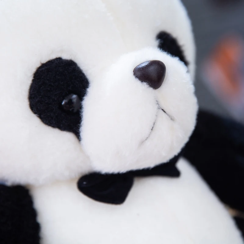 20 см Китайская панда плюшевые игрушки милые чучело джентльмен кукла с бантом