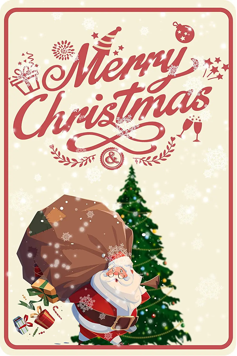 

Merry Christmas 8x12 Inch Metal Tin Sign