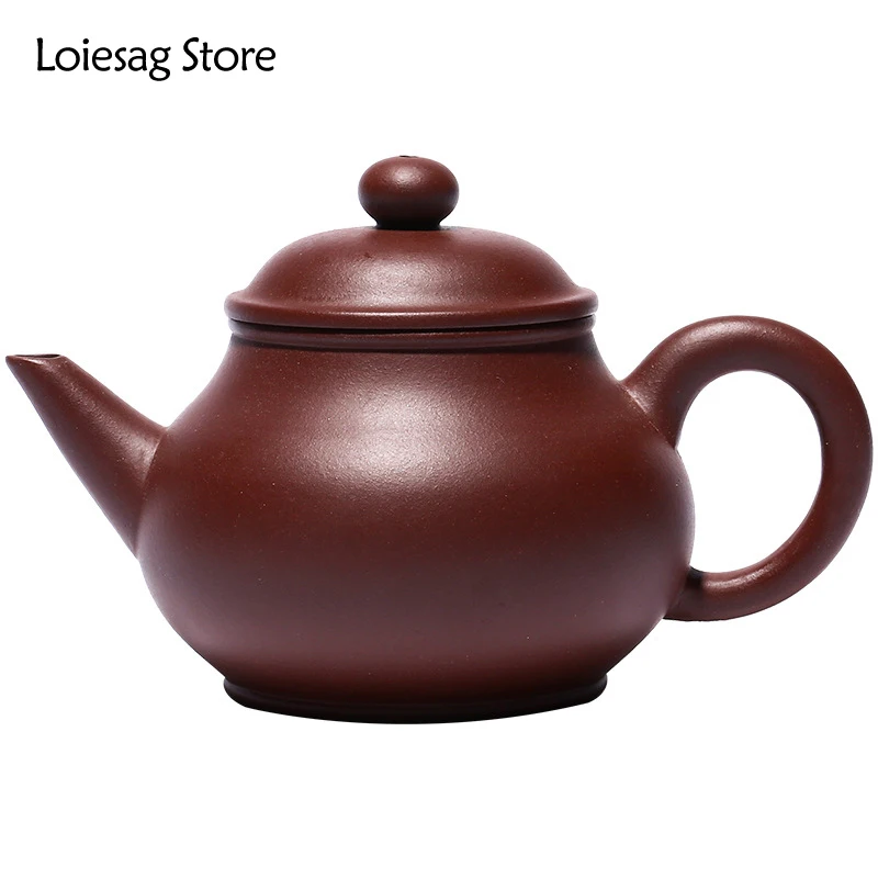 

Loiesag 130ml Purple Clay Yixing small capacity Handmade Raw Ore Purple mud Level TeaPot Zisha Pot Household Teapots Tea Set