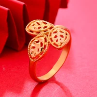 dubai gold color rings 24k for women wedding jewellery womens ring for girls bridal wife gifts african dubai french