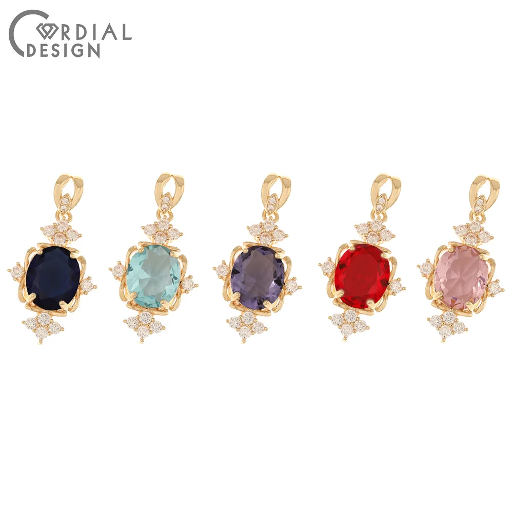 

Cordial Design 20Pcs 17*35MM Jewelry Accessories/CZ Charms/Hand Made/DIY Necklaces Making/Crystal Pendant/Earring Findings