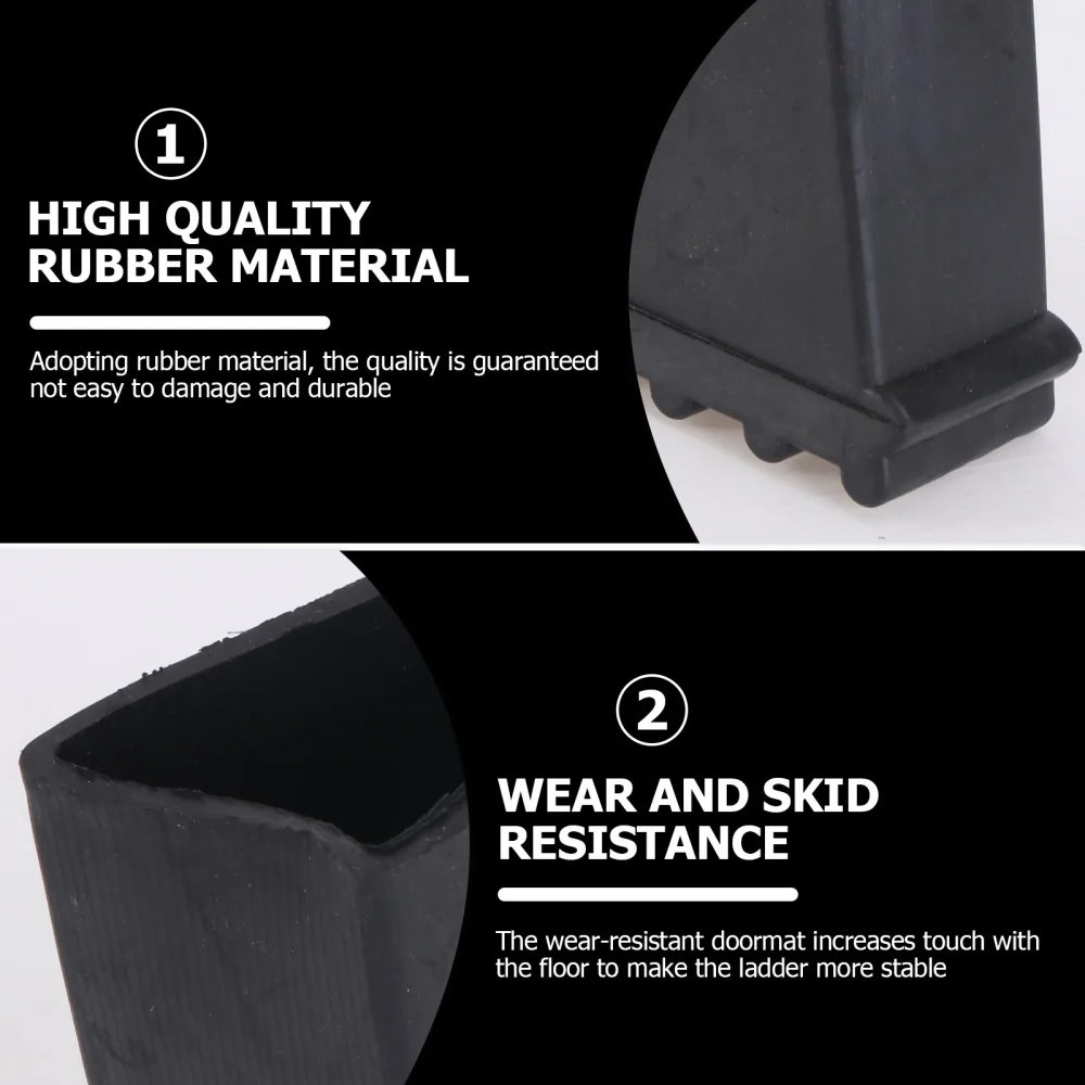 

2Pcs Household Ladder Non-slip Pads Ladder Feet Covers Ladder Accessories Black