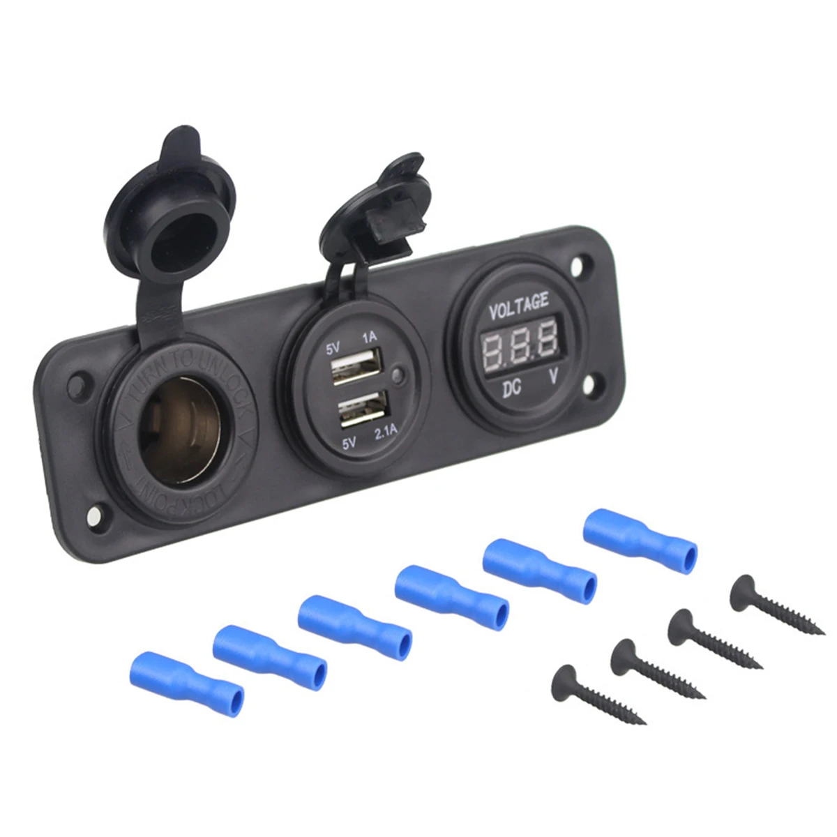 Гнездо для автомобильного прикуривателя с разъемом 12V Dual USB Автомобильное