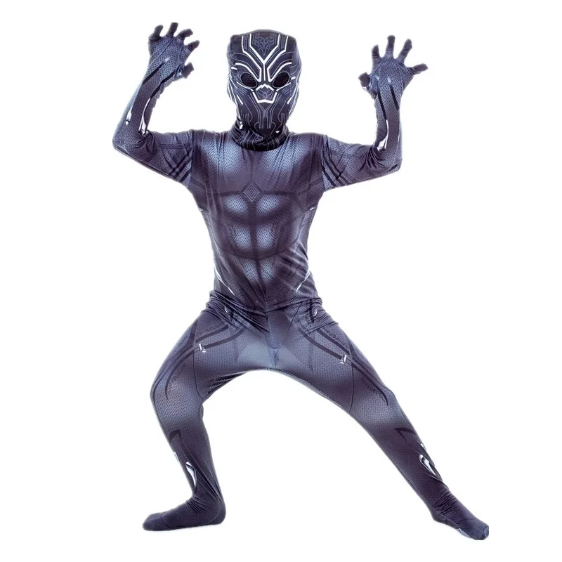 2021 Хэллоуин герои дети взрослые мужчины черный костюм Леопард мальчик Рождество