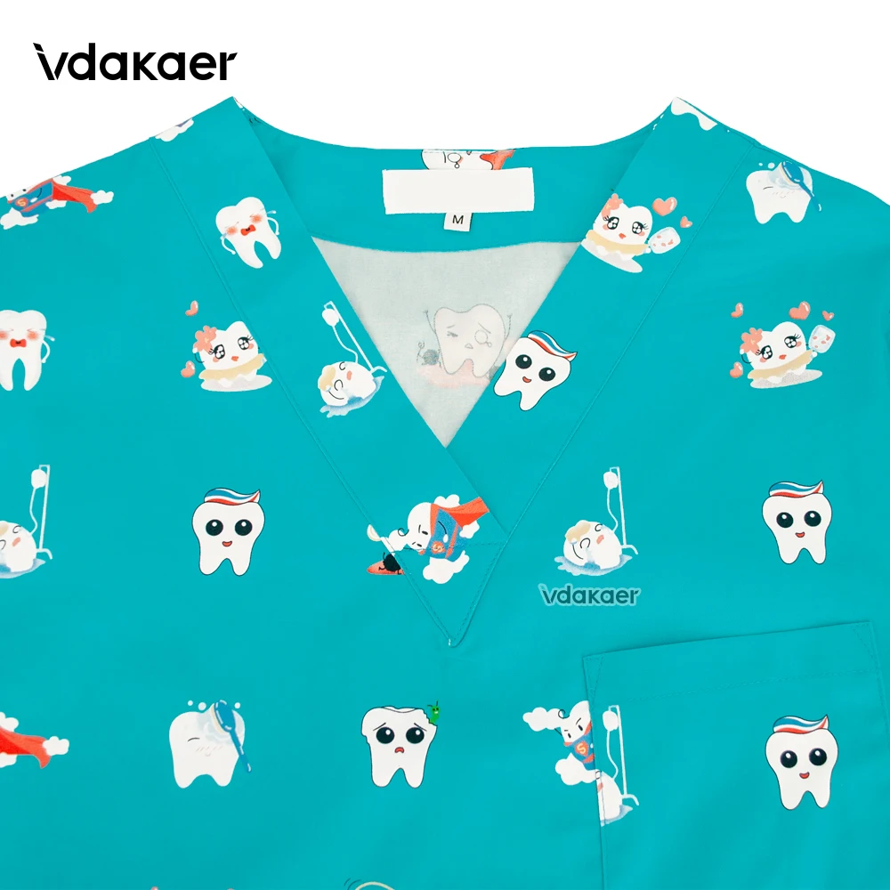 Высококачественный хлопковый скраб-топ с коротким рукавом комбинезон для