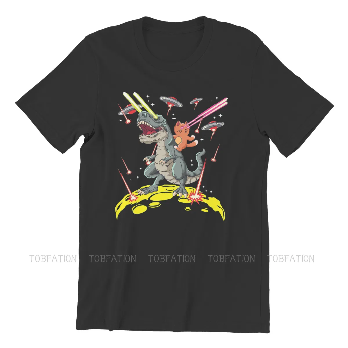 Футболка мужская хлопковая в стиле Харадзюку топ с милым рисунком динозавра