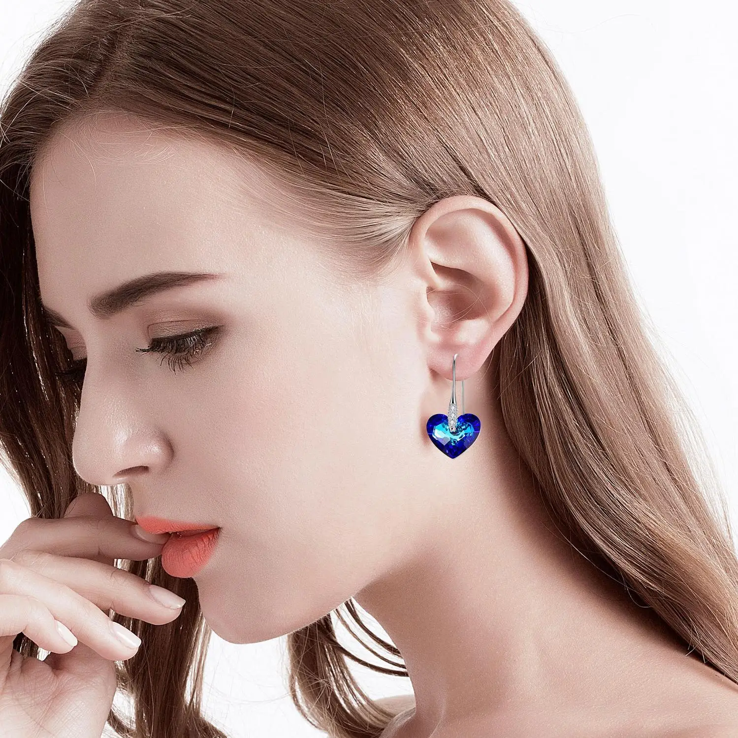 Кристаллы от Swarovski Love подвесное сердечко серьги для женщин Новая мода