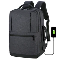 mens large capacity extended backpack waterproof breathable multifunctional usb rechargeable business backpack oxford cloth bag