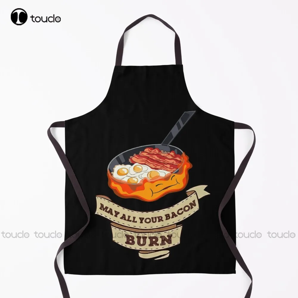 

Calcifer. May All Your Bacon Burn Apron Grill Aprons For Women Men Unisex Adult Garden Kitchen Household Cleaning Custom Apron