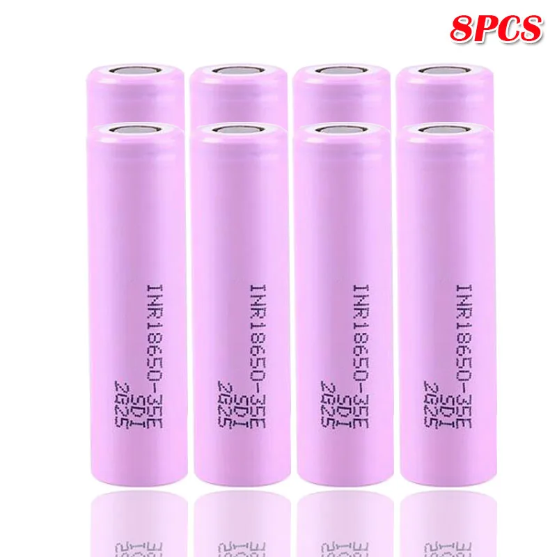 8pcs INR18650 18650 35e 3,7 v 3500mAh 13A разрядка литий-ионная аккумуляторная батарея для samsung 35E фонарик электронная сигарета - Цвет: 8pcs