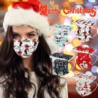 50 шт. Рождественская медицинская маска для взрослых, 3-слойная цветная хирургическая маска, Нетканая противопылевая одноразовая безопасная дышащая маска для лица и рта