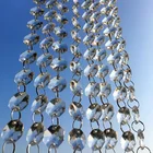 1 метр AAA высококачественные Красивые 14 мм Хрустальные Восьмиугольные бусины занавески хрустальные части гирлянды