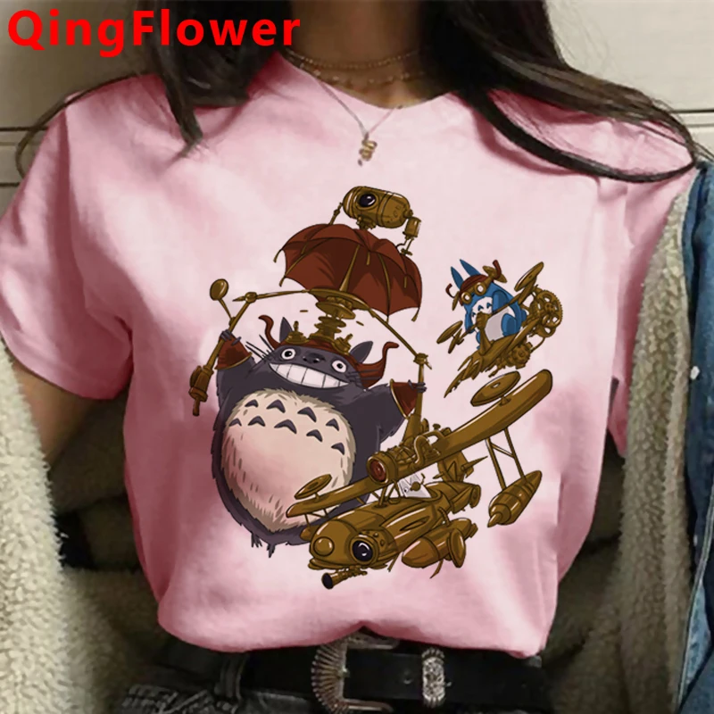 

Тоторо Studio Ghibli Летний Топ Футболка женская одежда для пар с принтом tumblr harajuku kawaii японский футболка