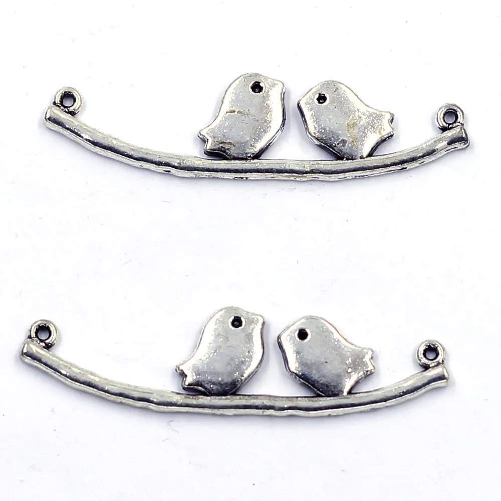 

Подвески в виде птиц на дереве, 10 шт., для шармов, браслетов, цинковый сплав, металлический сплав, античное серебряное тоновое ювелирное изде...