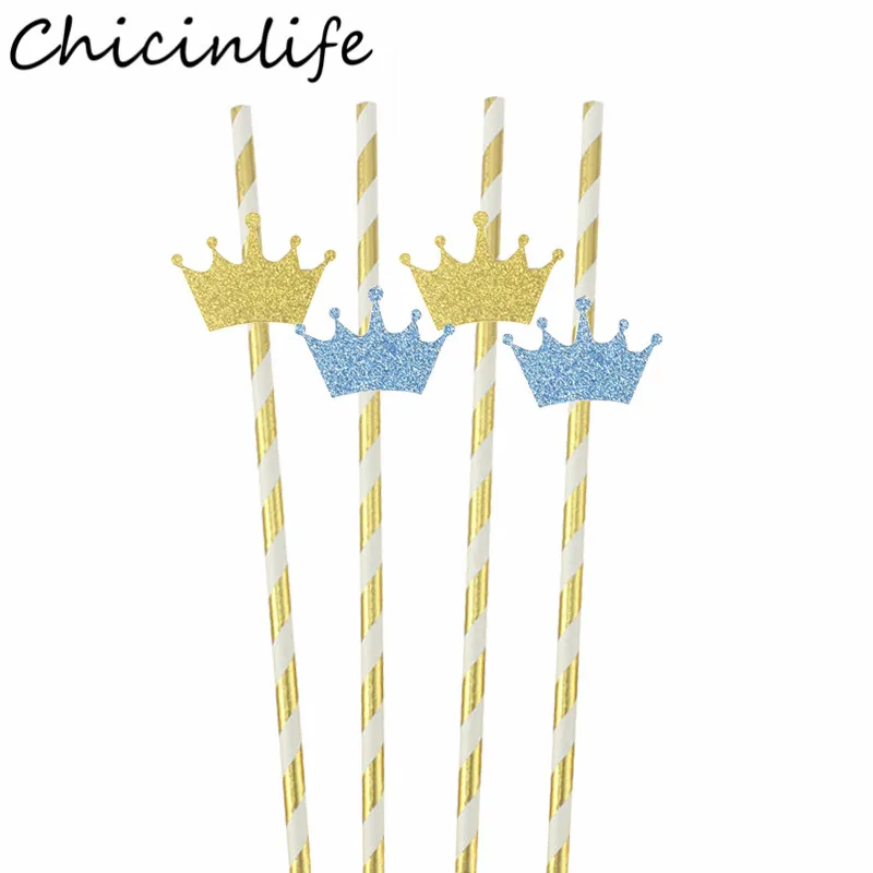 Chicinlife 10 шт. Корона из бумаги соломинки с днем рождения вечерние для детского душа