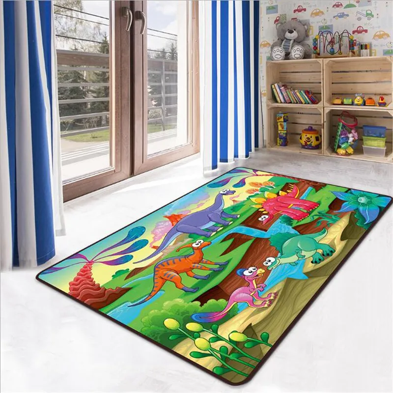 

Cartoon Dinosaur Carpet 3D Printed Carpet Square Anti-Skid Area Floor Mat Rug Non-slip Mat Dining Room Living Soft Carpet 02