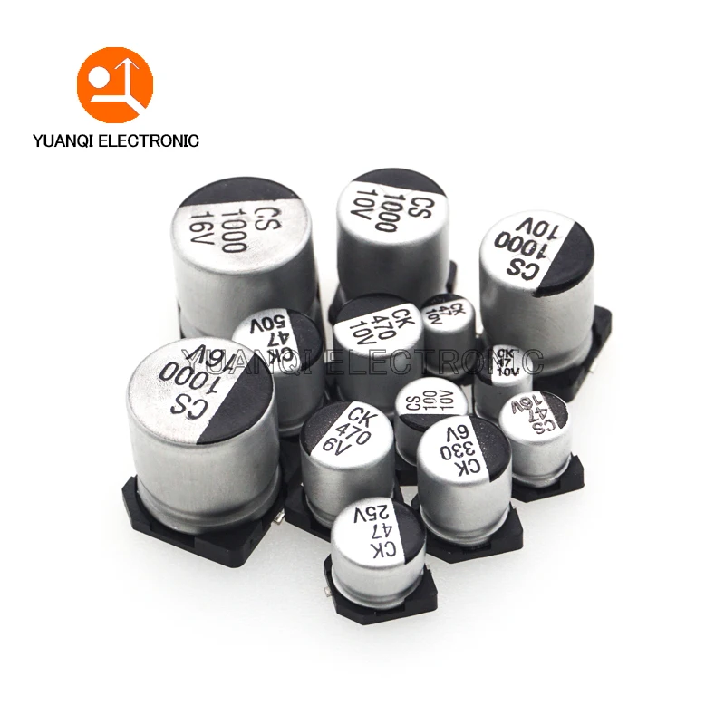 10 шт. SMD Алюминий электролитический конденсатор с алюминиевой крышкой 6 3 V 10V 16V