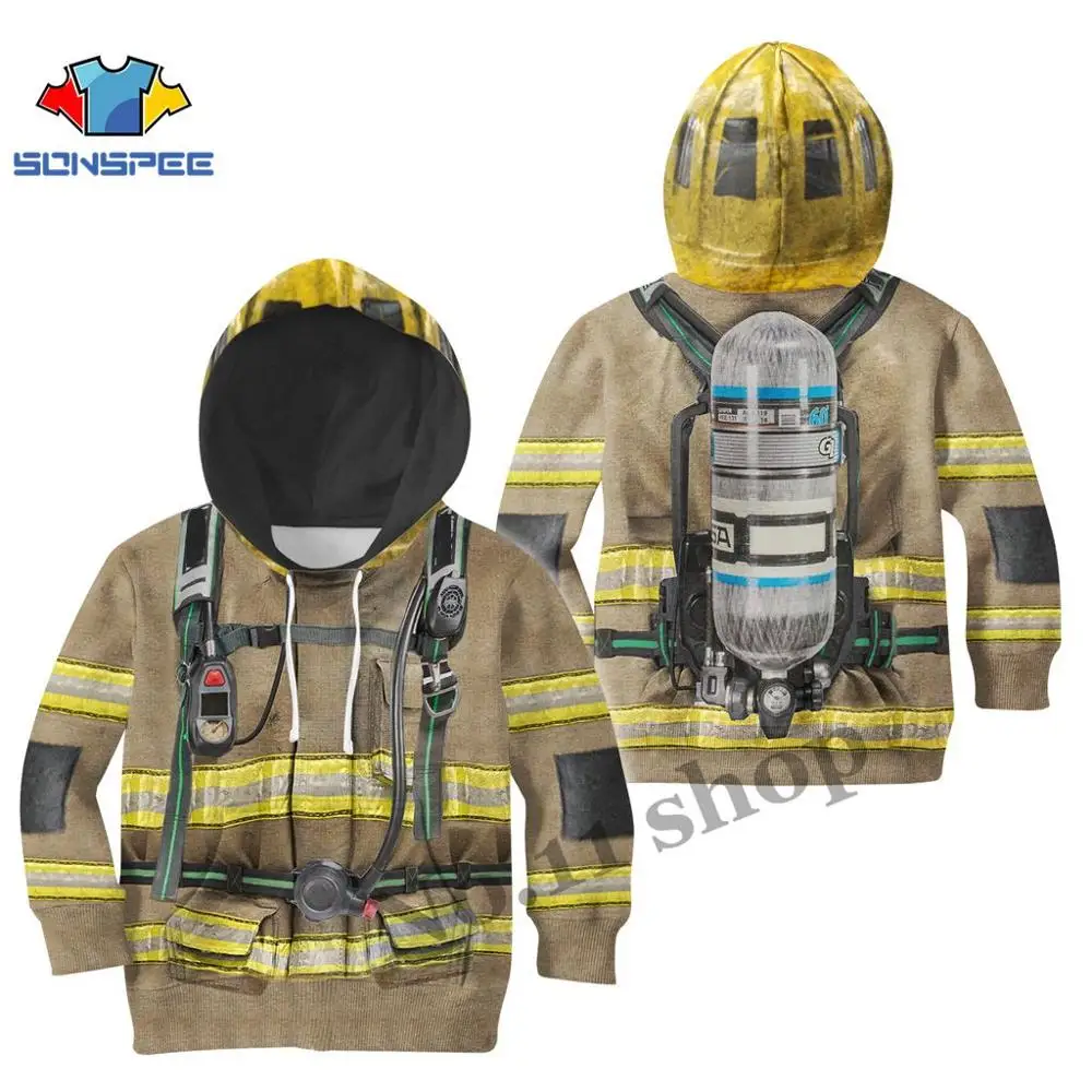 

FireFighter Firemen Fire Hero Harajuku Children Tracksuit Kids Cosplay Costume 3D Print Boy Hoodies/Sweatshirts/Jacket/ Pullover