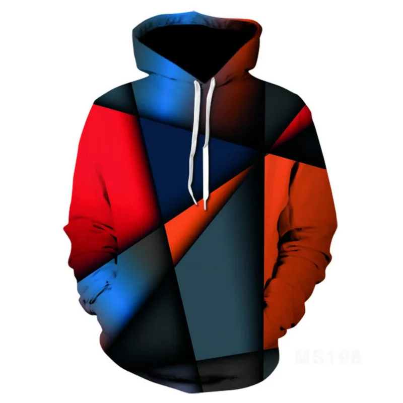 

New fashion men's 3D hoodie, men's casual sports hoodie streetwear S-4XL