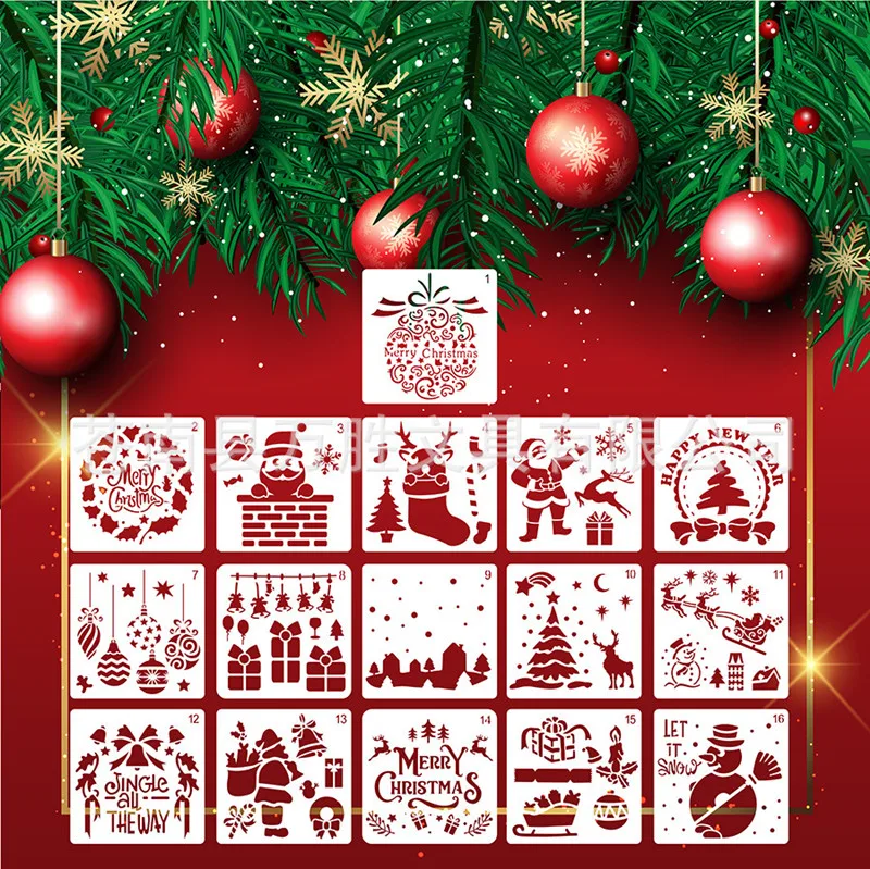 

New Year 2022 1pc Christmas Painting Template for Children Christmas Decorations for Home Ornaments Noel Xmas Navidad Decor Gift