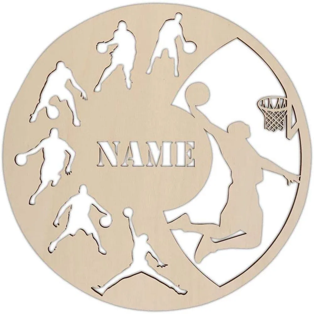Персонализированный светодиодный настенный ночник знак в виде баскетбольной