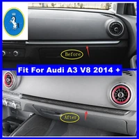 interior refit kitcentral control dashboard instrument panel cover trim fit for audi a3 v8 2014 2019 carbon fiber look abs