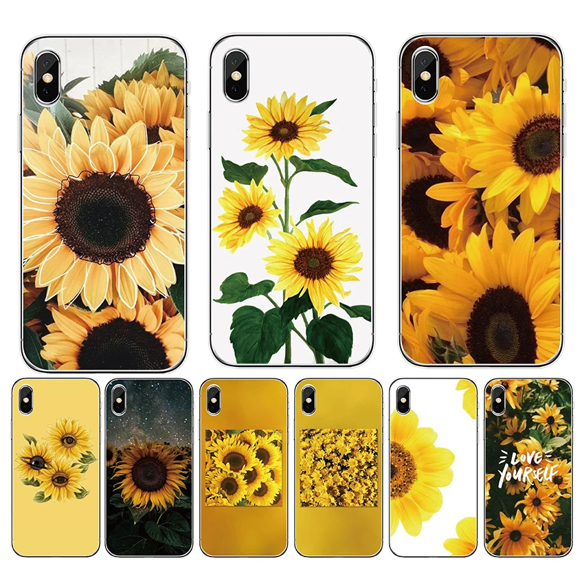 Чехол для телефона Sunflower Painted Soft Silicon TPU защита для OPPO Reno 4 5G 3 Pro 4G 2 2Z 10X Zoom.