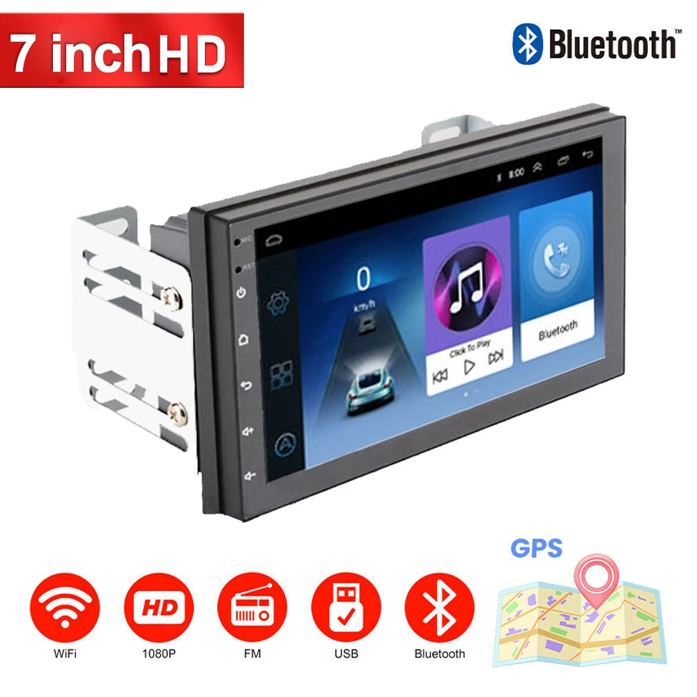 

2 Din Android 10,1 Автомобильный мультимедийный плеер авторадио 7 "Универсальная автомобильная магнитола аудио стерео GPS навигация Bluetooth WIFI Mirrorlink