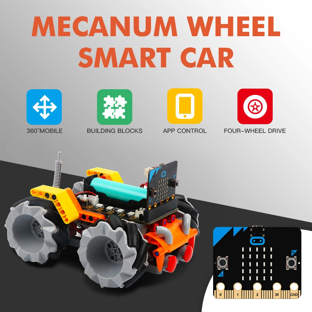Keywish Newbit совместим с Micro:Bit V1.0 поддерживает Многофункциональный моторный питон а