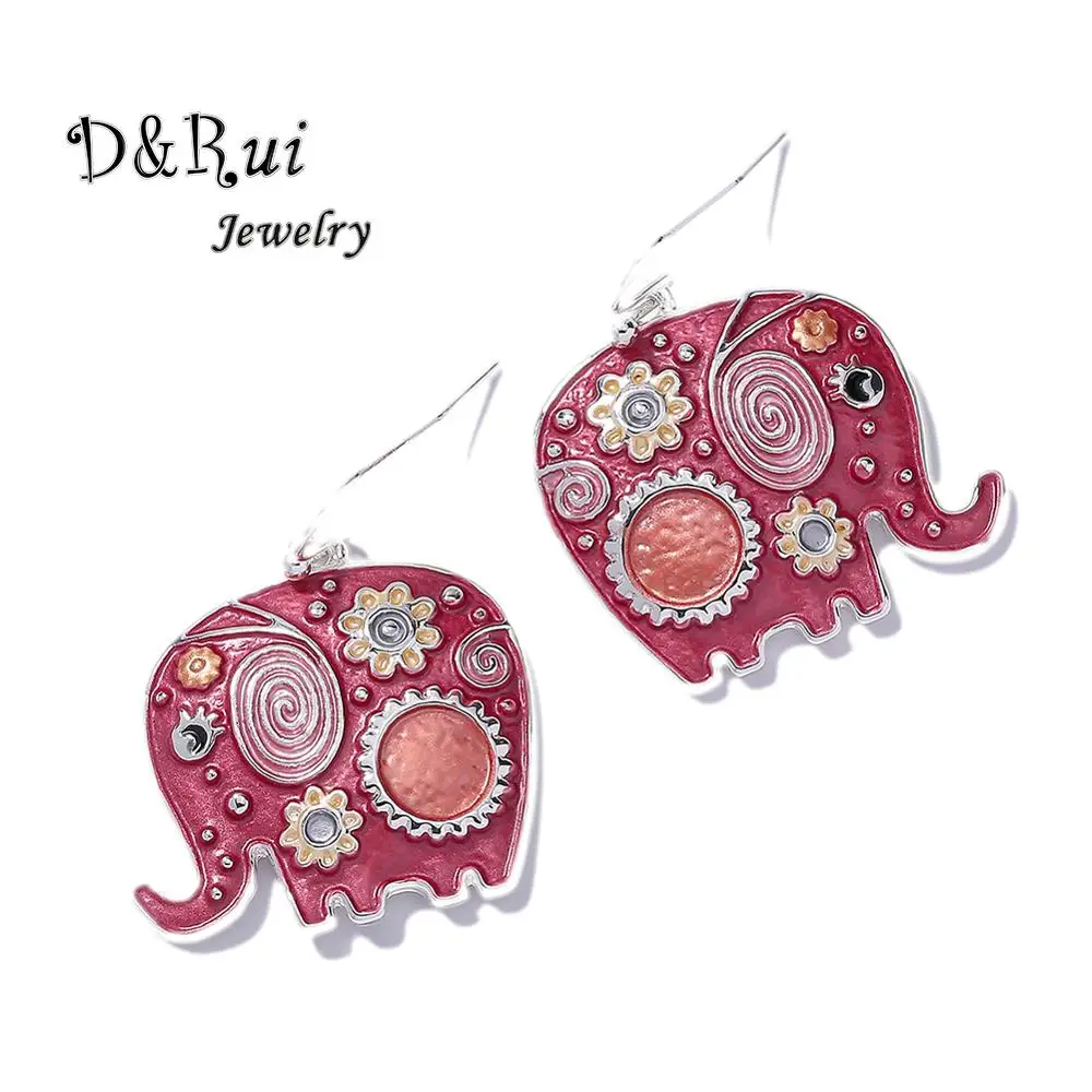 D & Rui ювелирные изделия богемные женские серьги подвески в виде слона для девочек