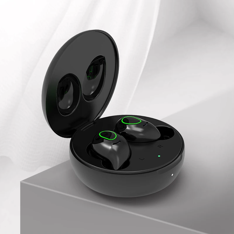 black TOMKAS TWS 5,0 беспроводные Bluetooth наушники 10H время воспроизведения беспроводные наушники 4D стерео громкой связи спортивные наушники с двойной микрофон - Цвет: black