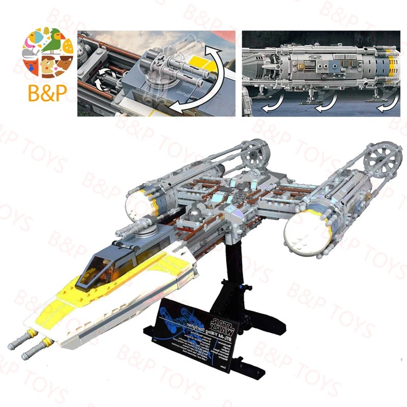 2000 шт. Звездный план серии Y-Wing Fighter Модель Строительный комплект совместимые 75181