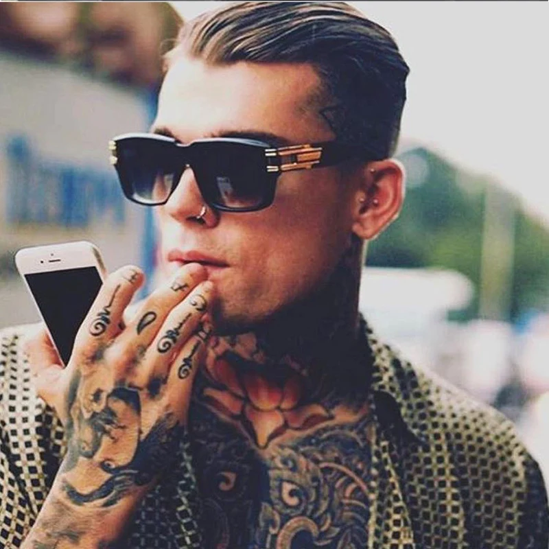 

SHAUNA 7 Colors Fashion Alloy Hinge Men Square Sunglasses Brand Designer Vintage Women Gradient/Clear Lens UV400