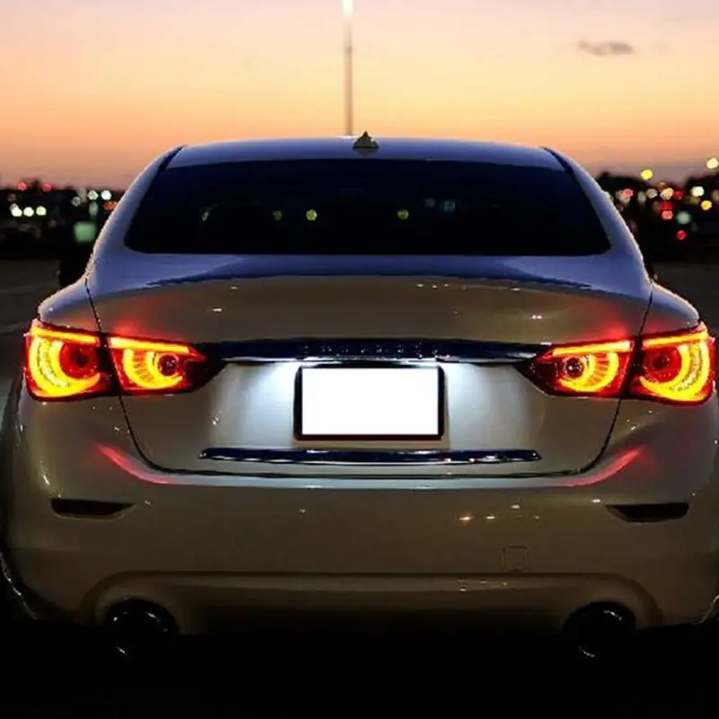 

2 шт. светодиодный номерной знак светильник 18-3528 SMD светодиодный Тип 6000K белый ударопрочный Водонепроницаемый автомобильные аксессуары 2021