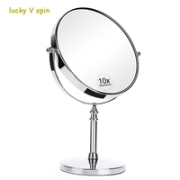 8 inch large double sided 1x10x magnifying makeup mirror 360 degree swivel vanity mirror with magnification travel mirror