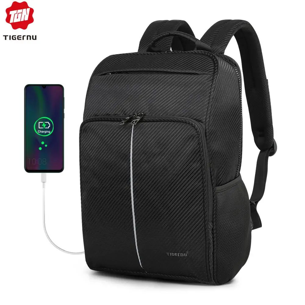 Tigernu New Classic Backpack Men High Quality Waterproof 15.6 inch Anti theft Laptop Backpack Fashion With 4.0 USB Charging