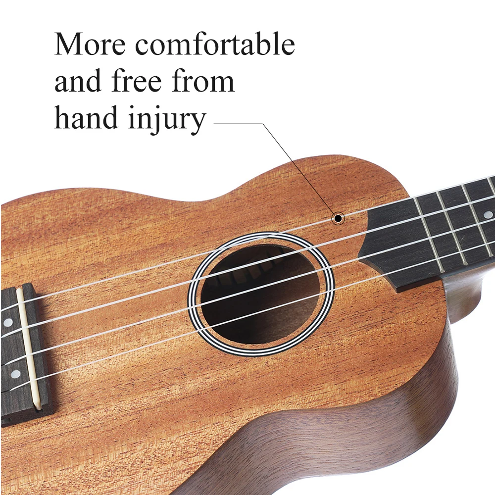 Ukulele 21 Inch Ukeleles Mini Guitar Musical Instrument Solid Wood with String Capo Thumb Hammer Strap for Beginners | Спорт и