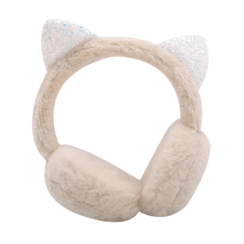 Подвесные наушники теплые зимние женские головные уборы Мультяшные меховые