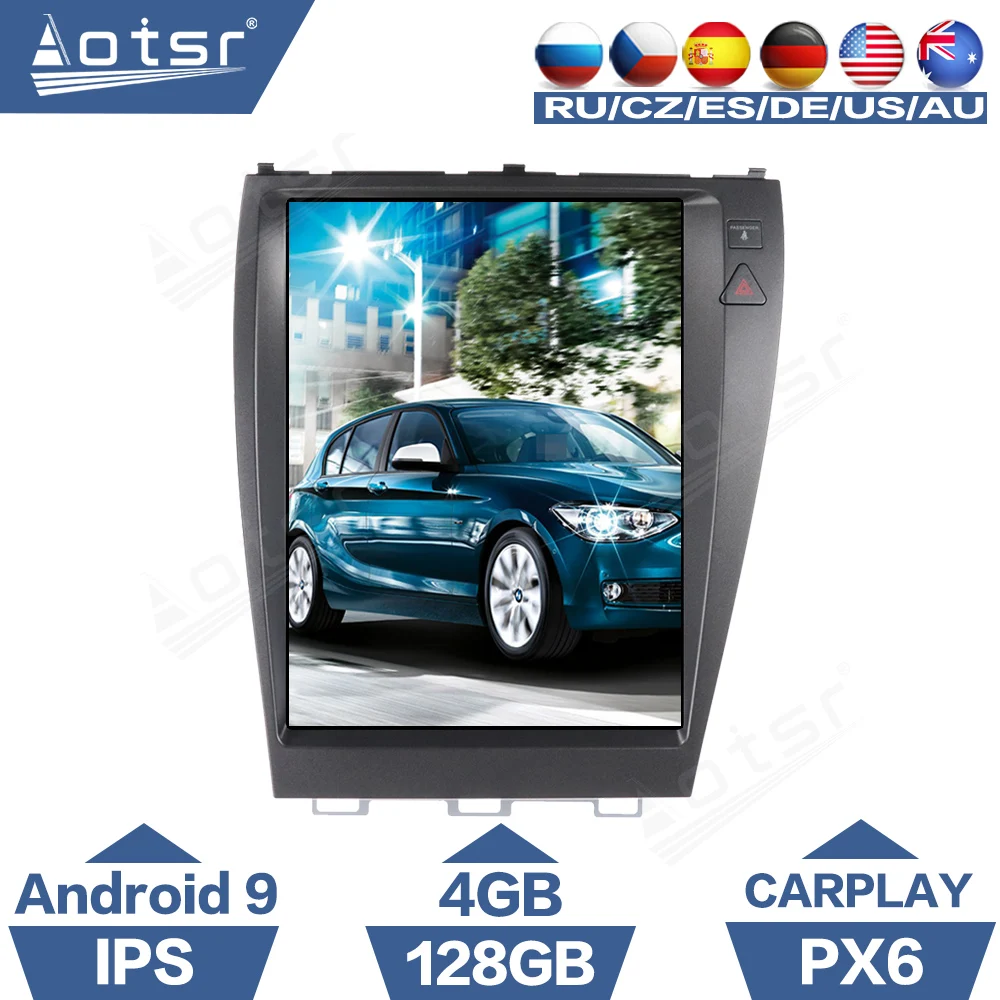 Автомагнитола AOTSR в стиле Tesla Android 9 для Lexus ES240 ES250 ES300 ES330 ES350 2006 2012 мультимедийный