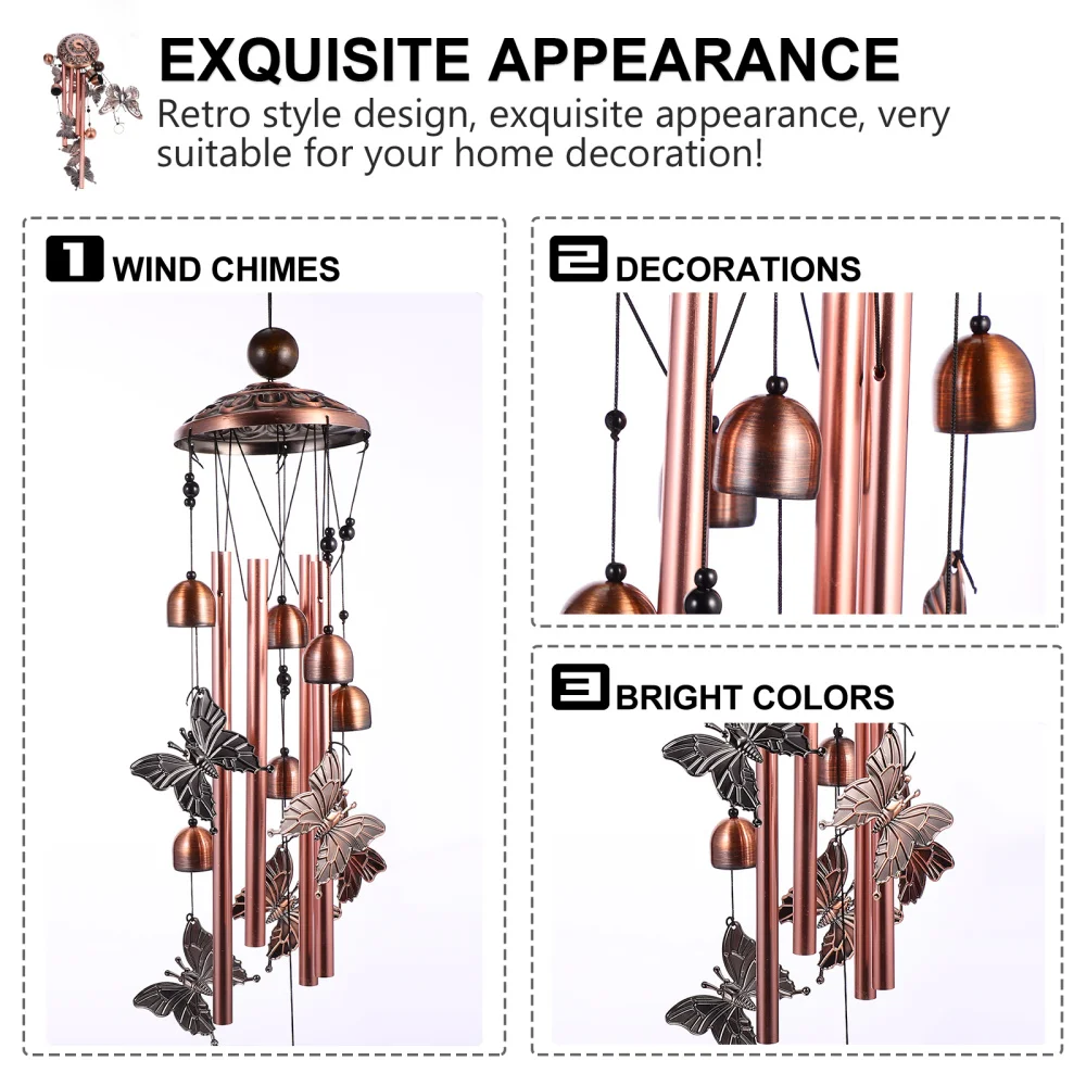 

Retro Metal Animal Wind Chime Creative Garden Backyard Church Hanging Decor