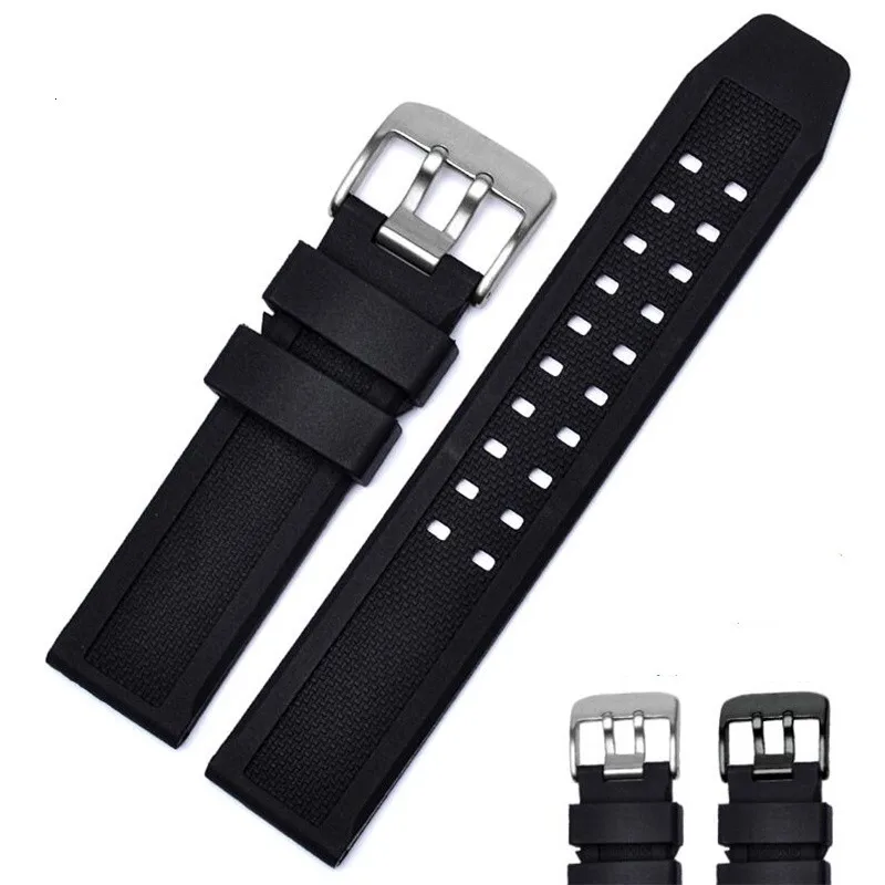 Ремешок силиконовый для наручных часов Гладкий Водонепроницаемый браслет Citizen