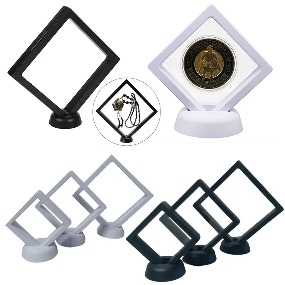 

10Pcs 3D Coin Jewelry Storage Box Display Case Stand for Necklace Watch Earring Gem Ring Medallion Medal Coin Holder Container