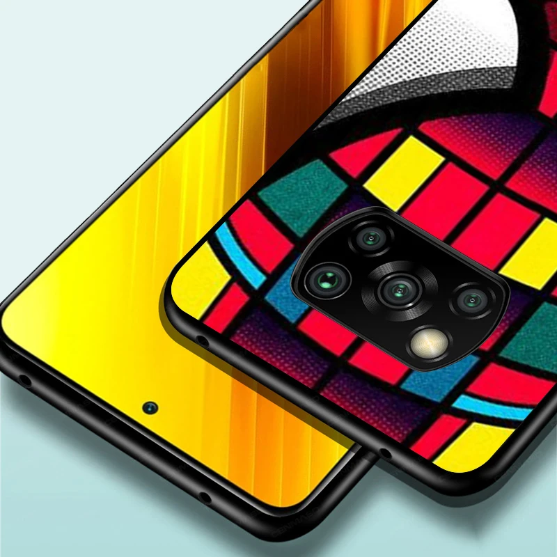 

Marvel Comic Captain America For Xiaomi Poco X3 NFC M3 M2 X2 F3 F2 Pro C3 F1 Mi Play Mix 3 A3 A2 A1 Black Phone Case