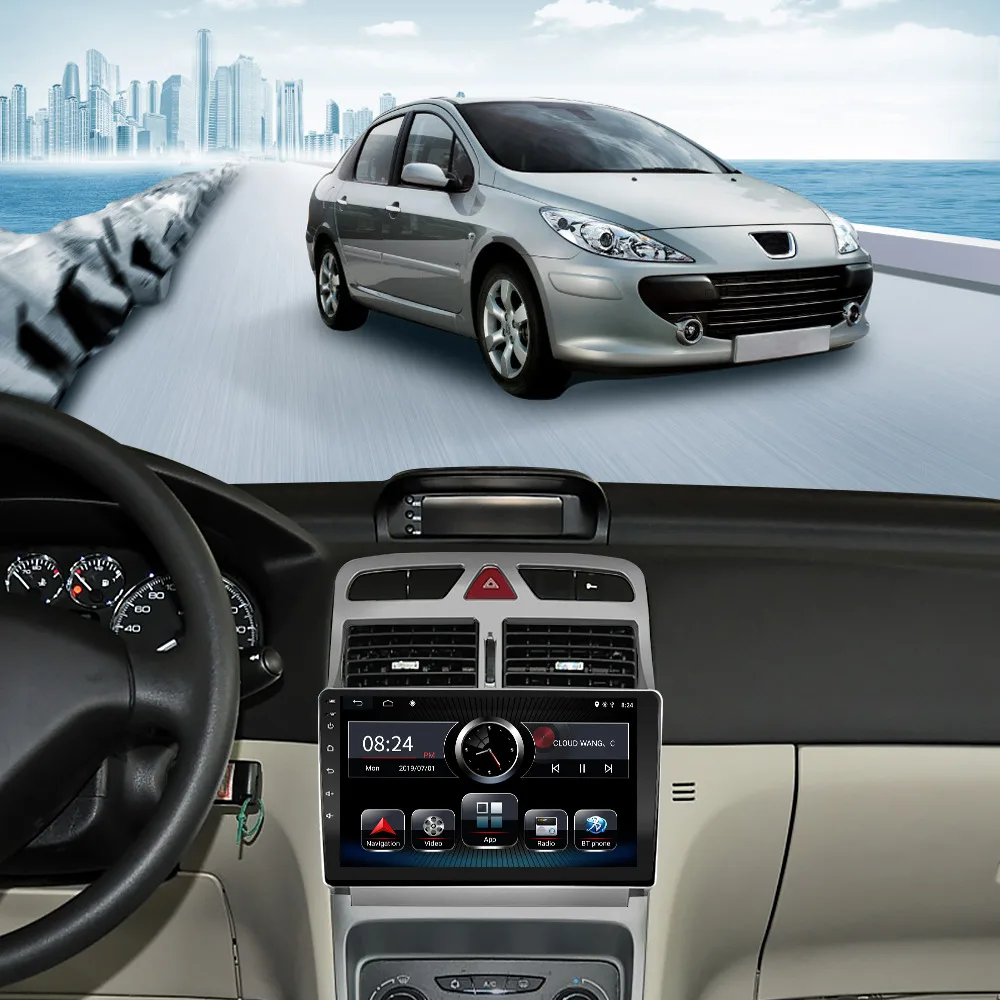 Автомобильный мультимедийный DVD плеер 2 Гб ОЗУ Android 8 1 для peugeot 307 307CC 307SW 2002 2013