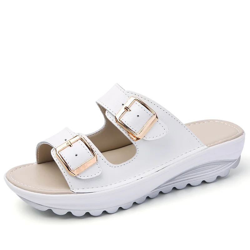 

Summer Women Casual Shoes Slippers Rome Retro Thick Bottom Open Toe Sandals Beach Slip On Slides Brand Design Sandals