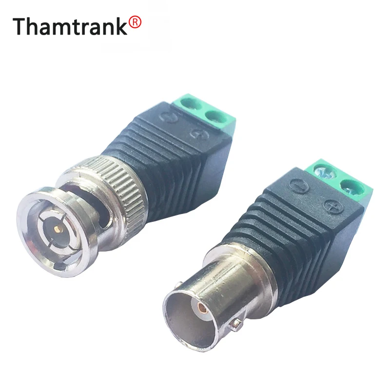 100 шт./лот Коаксиальный CAT5 для камеры видеонаблюдения терминал BNC видео AV разъем